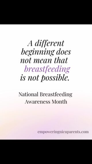 August is National Breastfeeding Awareness Month—a time to recognize the importance of human milk and the support families need to reach their feeding goals. 💛

For NICU families, that journey often looks very different than expected.

Your baby may not be ready to feed at the breast right away, but that doesn’t mean your breastfeeding journey has to wait. Expressing milk early and often, providing colostrum for oral care, spending time skin-to-skin, and beginning to learn your baby’s individual cues are all meaningful ways you can participate and begin building the foundation for what comes next.

A different beginning doesn’t mean breastfeeding isn’t possible.

For premature and medically fragile infants, human milk can be especially valuable. Early and consistent lactation support can help parents establish and maintain their milk supply while their baby grows and develops the skills and readiness needed for feeding.

And remember, your feeding goals matter. Talk with your NICU and lactation team about those goals and how they can support you. Ask about opportunities for skin-to-skin care, colostrum oral care, learning your baby’s cues, and creating positive feeding experiences as your baby develops.

Feeding is about more than nutrition. These early experiences can also provide opportunities to connect with your baby, participate in their care, build confidence, and begin learning how to respond to what your baby is telling you.

This year’s theme, RISE: Resilience, Interdependence, Self-Determination, Empowerment, feels especially meaningful for NICU families.

The NICU may change how your feeding journey begins, but it doesn’t have to take that journey away.

Every step builds confidence, connection, and possibility. 💛

The journey is still unfolding…
#breastcancerawarenessmonth #breastfeedingawareness #nicuparents #nicujourney #idf
